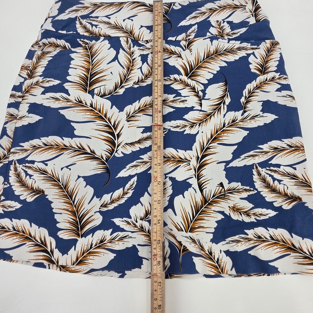SWING CONTROL GOLF SKORT WOMENS SIZE 4 BLUE TROPICAL LEAF POCKETS ATHLETIC SKIRT - Picture 12 of 12